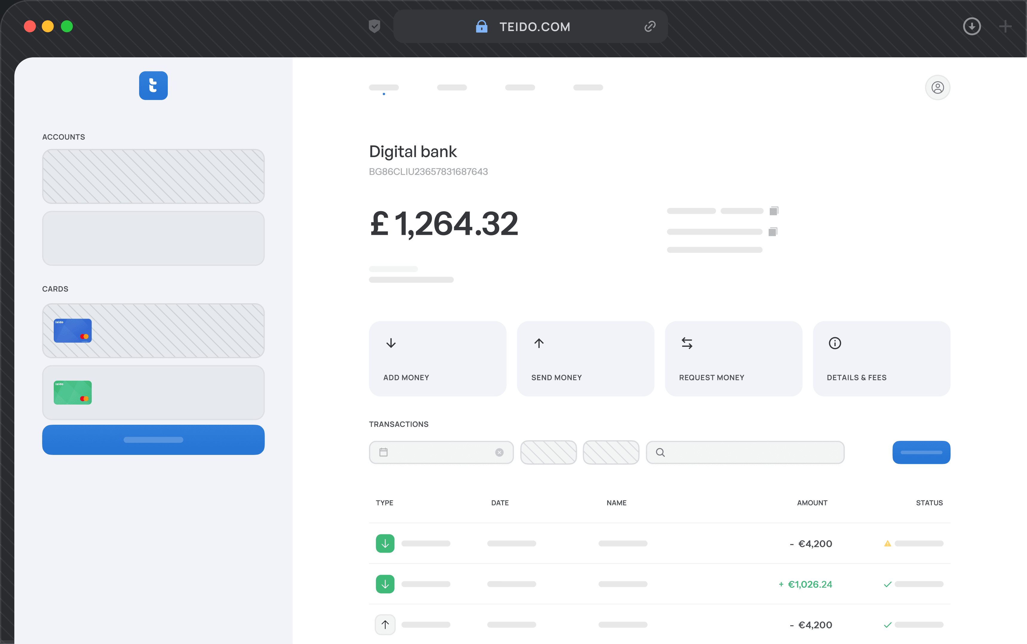 Financial Automation dashboard