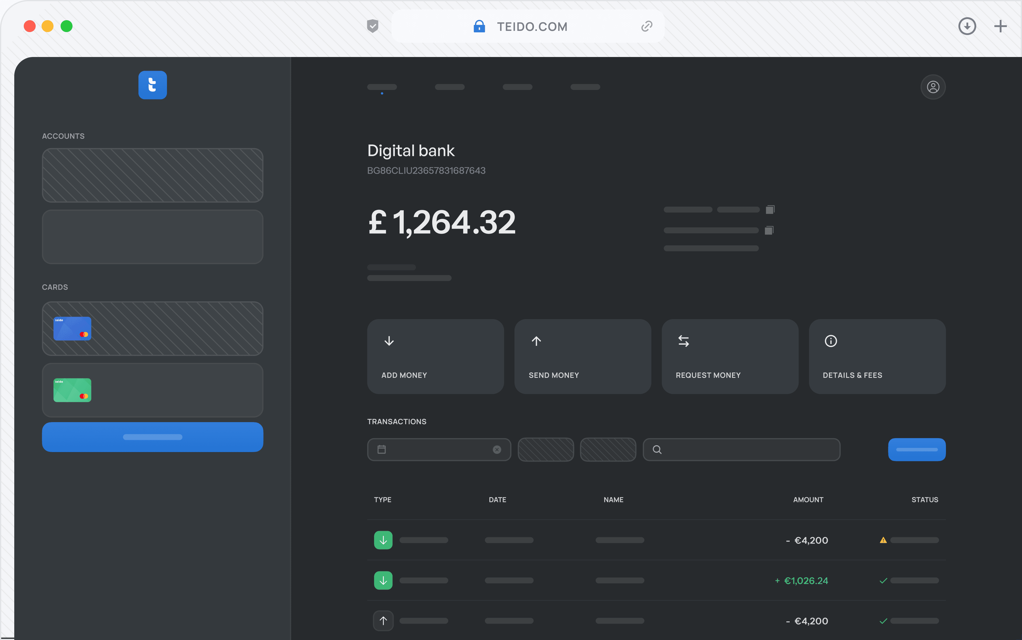 Financial Automation dashboard