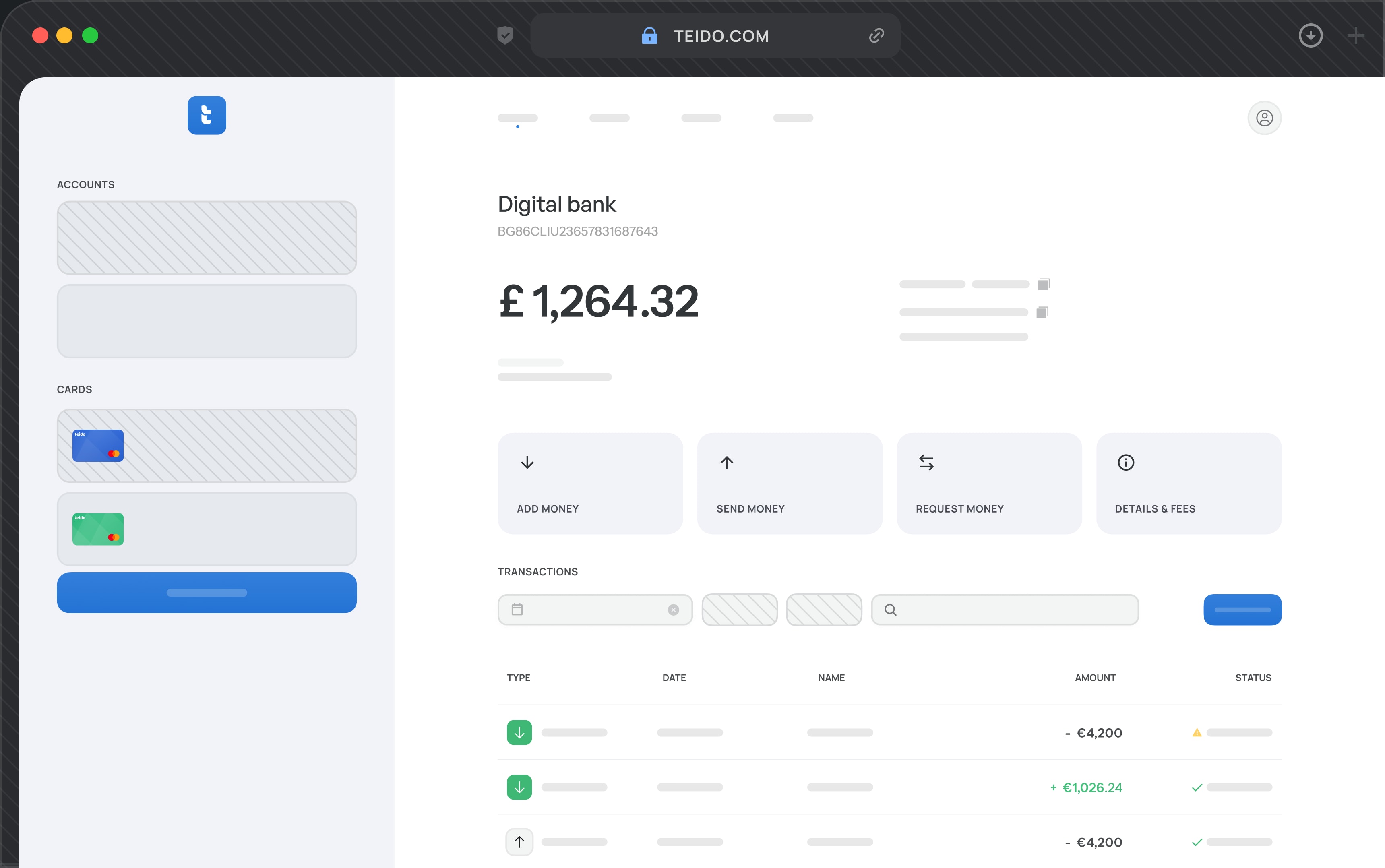 Financial Automation dashboard