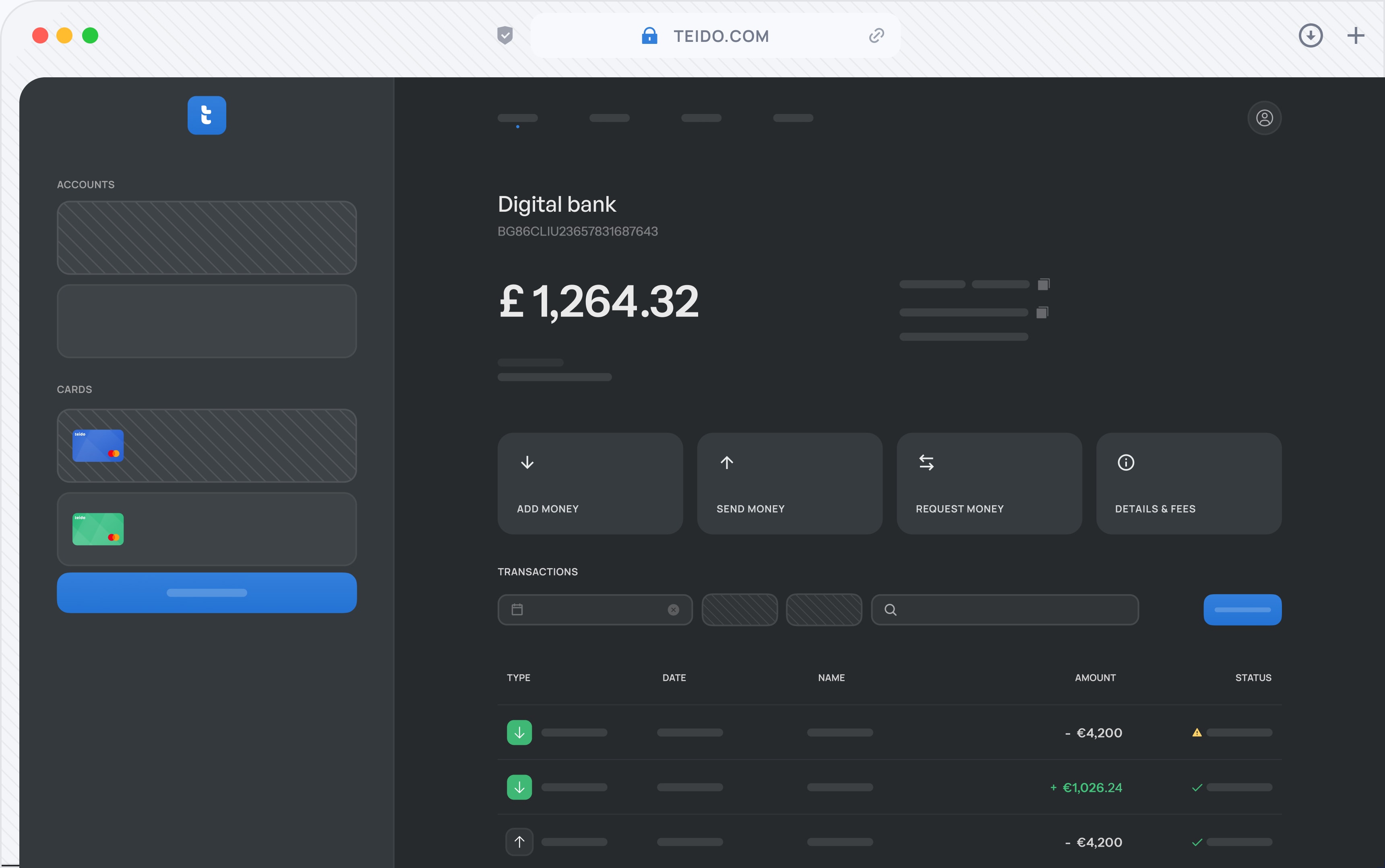Financial Automation dashboard